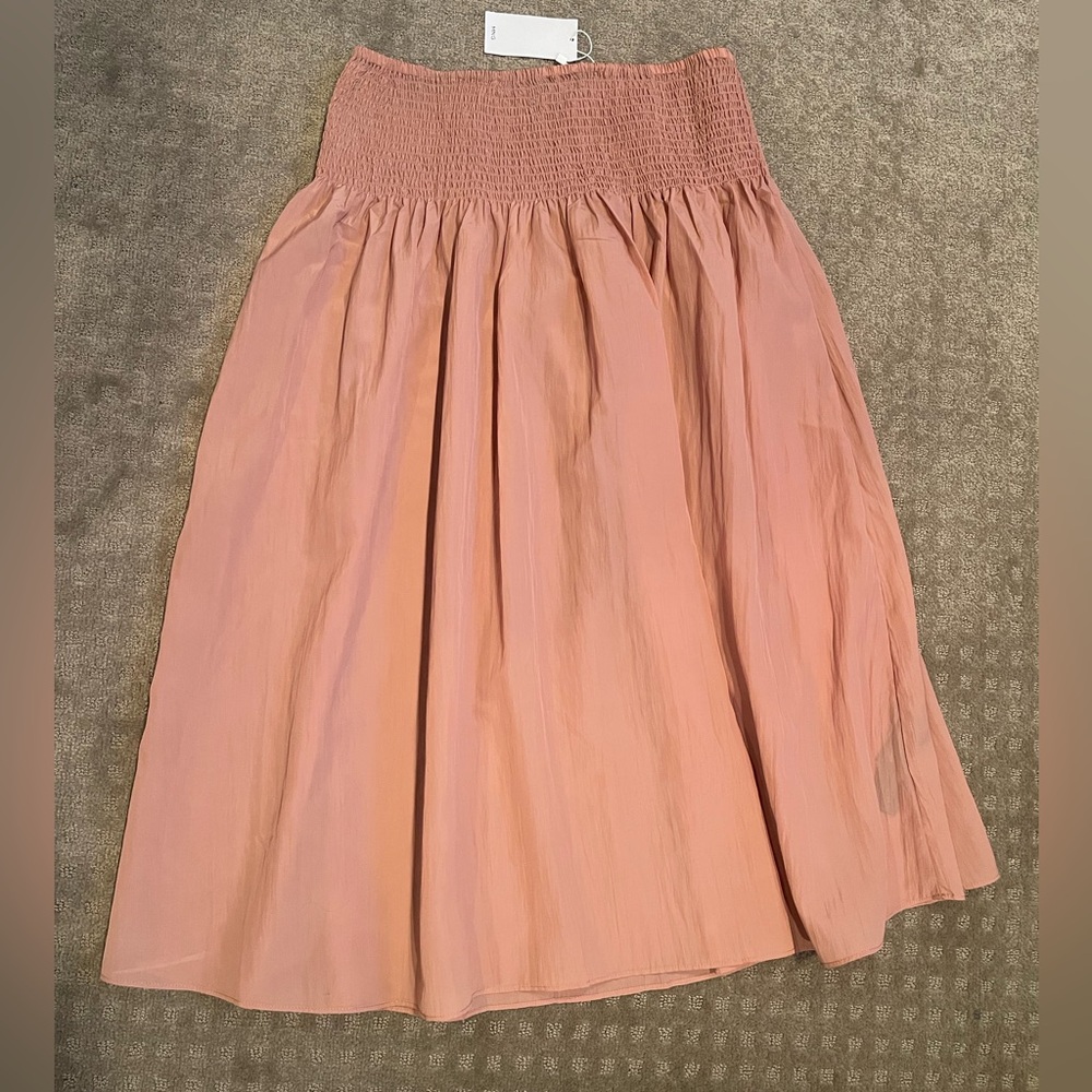 Mango Midi Skirt in Mauve Pink
